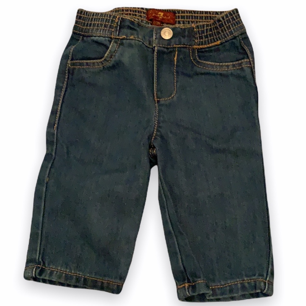 7 For All Mankind Medium Wash Jeans 0/3 Months